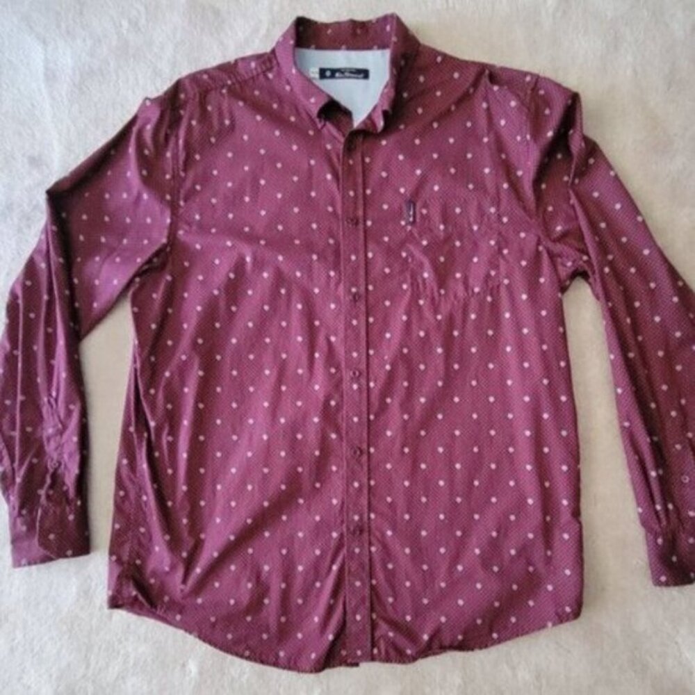 Ben Sherman Shirt Original Shirt Button Down Long Sleeve Dress Shirt Size XXL